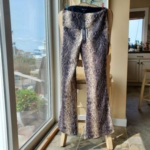 Snake Skin Faux Suede Pants